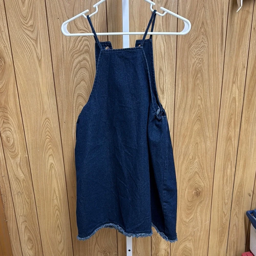 J.O.A. x Free People Denim Overall Dress Small
